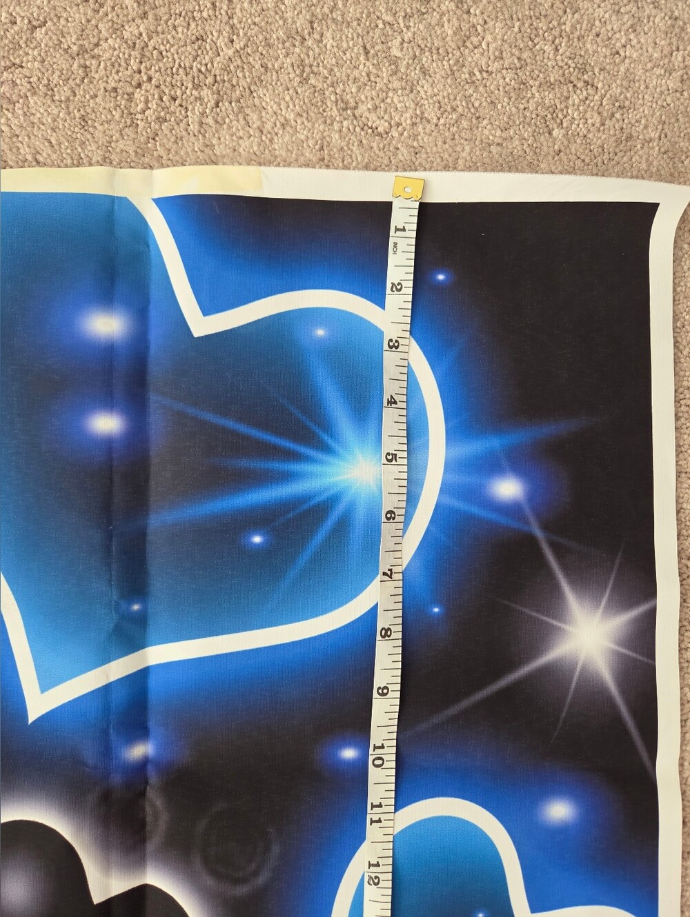 Neon Blue Heart Print Backdrop - Picture 9 of 11